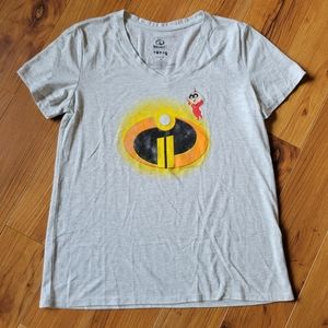 Disney Pixar V-Neck Incredibles T-shirt Women's Size XL